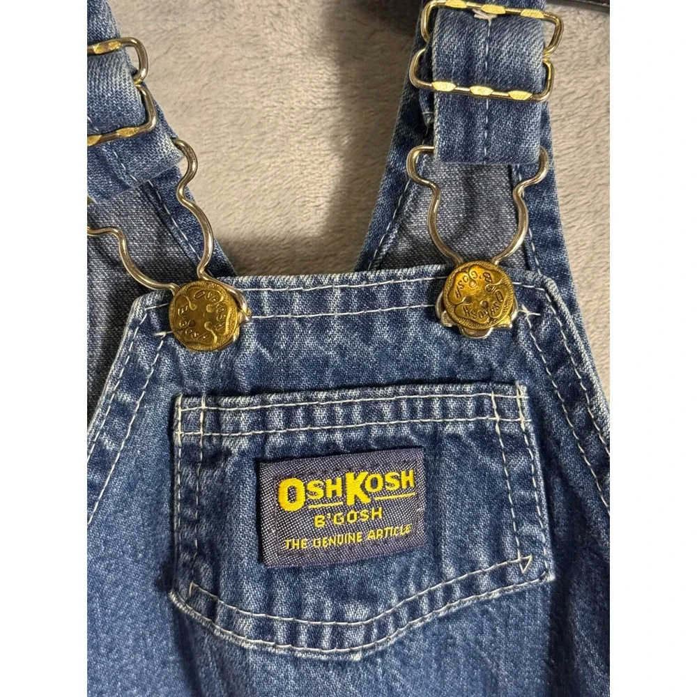 Vintage OshKosh‎ Bgosh Denim Overalls Made in USA Blue 100% Cotton6/9 months